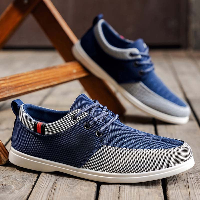 Men's Mesh Walking Shoes - Lace-Up, Breathable, Wide Toe Box with Arch Support