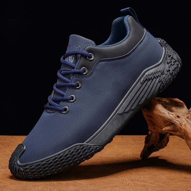 Men's Mixed Suede Casual Boots - Lace-Up, Waterproof, Wide Toe Box with Arch Support