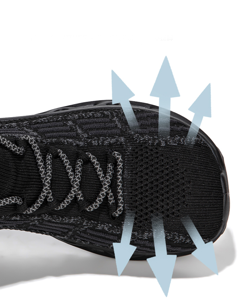 Men's Mesh Blade Fashion Sneakers - Non Slip, Lace-Up, Cushioned, Wide Toe Box with Arch Support
