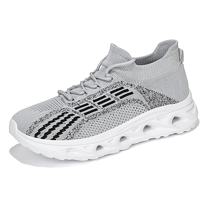 Men's Mesh Walking Shoes - Lace-Up, Cushioned, Wide Toe Box with Arch Support