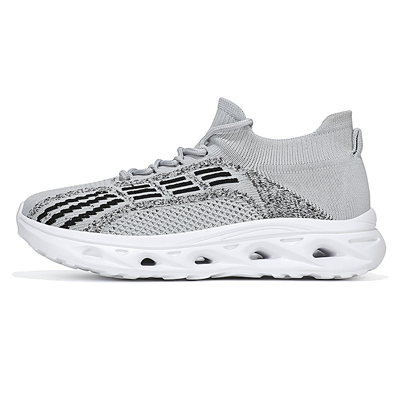 Men's Mesh Walking Shoes - Lace-Up, Cushioned, Wide Toe Box with Arch Support