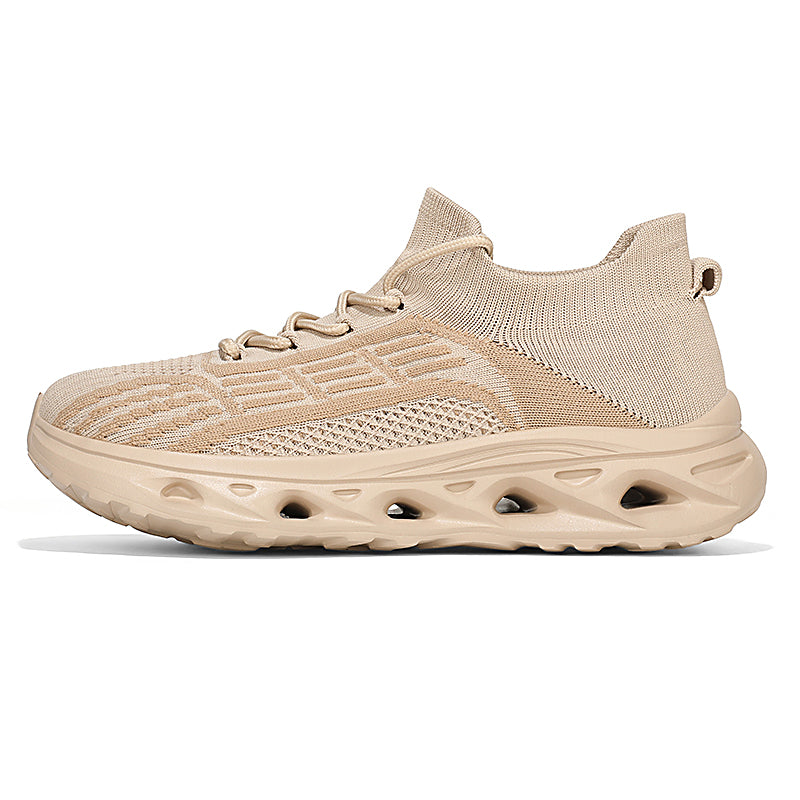 Men's Mesh Walking Shoes - Lace-Up, Cushioned, Wide Toe Box with Arch Support
