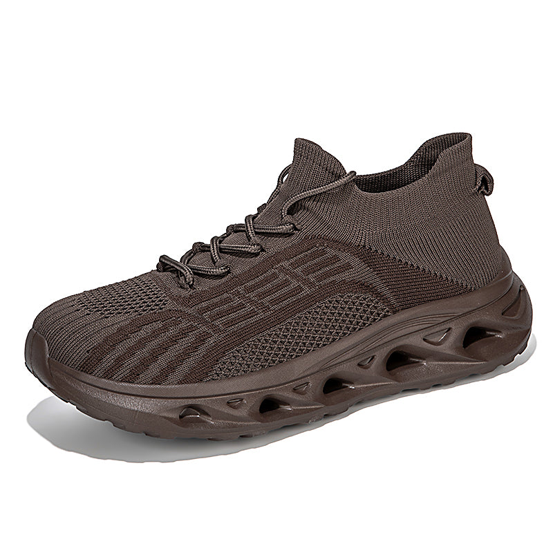 Men's Mesh Walking Shoes - Lace-Up, Cushioned, Wide Toe Box with Arch Support