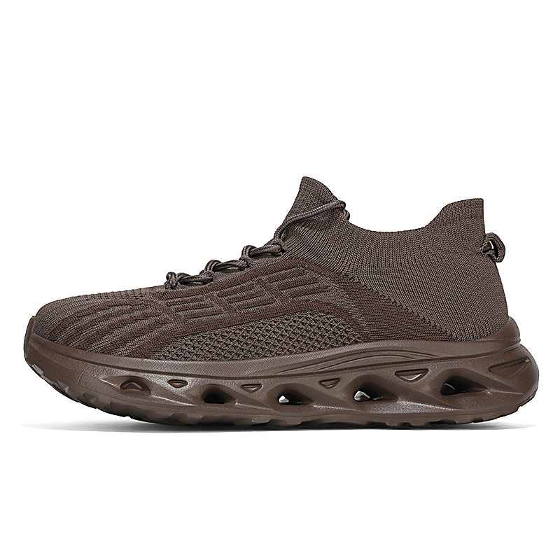 Men's Mesh Walking Shoes - Lace-Up, Cushioned, Wide Toe Box with Arch Support