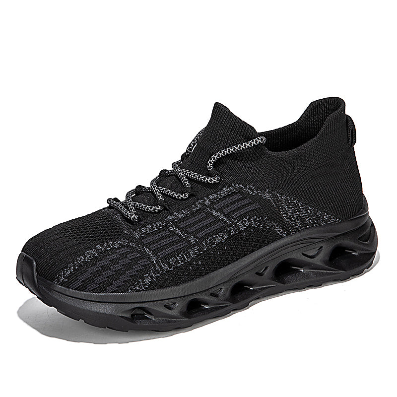 Men's Mesh Walking Shoes - Lace-Up, Cushioned, Wide Toe Box with Arch Support