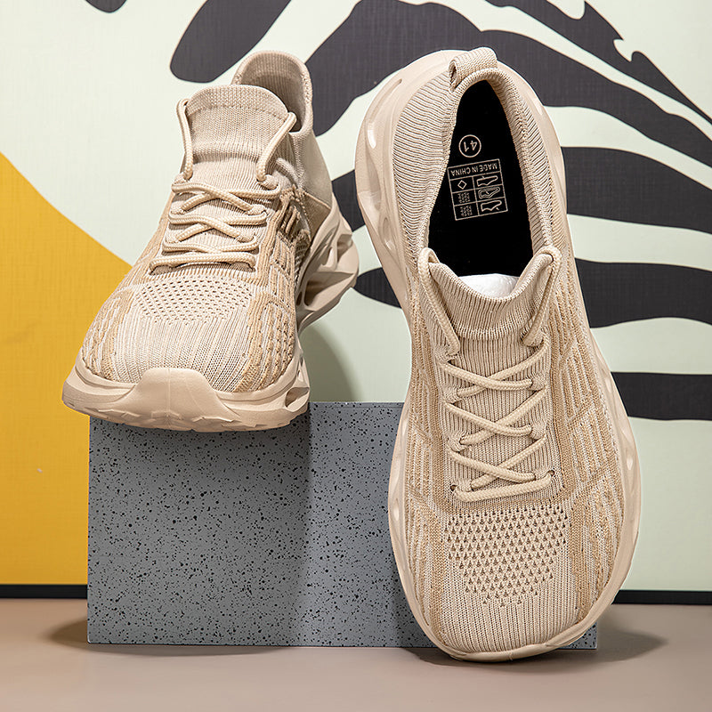 Men's Mesh Walking Shoes - Lace-Up, Cushioned, Wide Toe Box with Arch Support