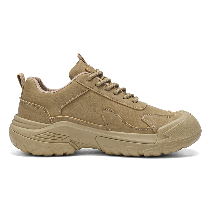 Men's Suede Hiking Shoes - Lace-Up, Breathable, Slip-Resistant, Wide Toe Box with Arch Support