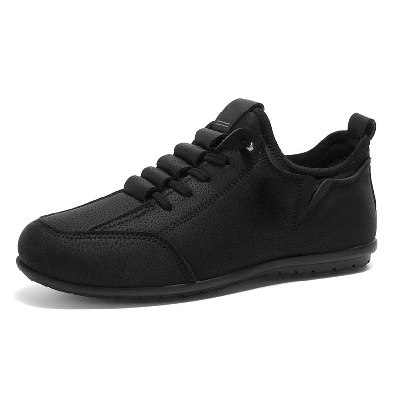 Men's Suede Walking Shoes - Lace-Up, Breathable, Wide Toe Box with Arch Support
