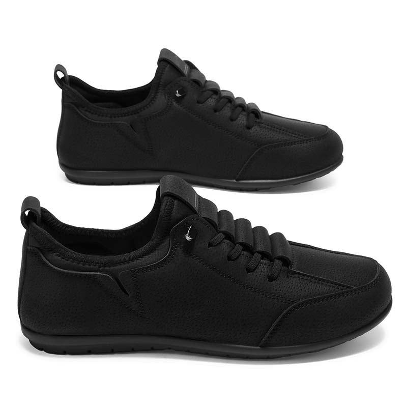 Men's Suede Walking Shoes - Lace-Up, Breathable, Wide Toe Box with Arch Support