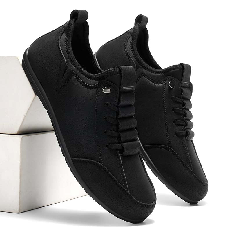 Men's Suede Walking Shoes - Lace-Up, Breathable, Wide Toe Box with Arch Support
