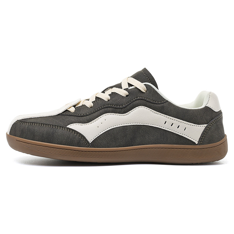 Men's Genuine Leather Walking Shoes - Lace-Up, Waterproof, Wide Toe Box with Arch Support