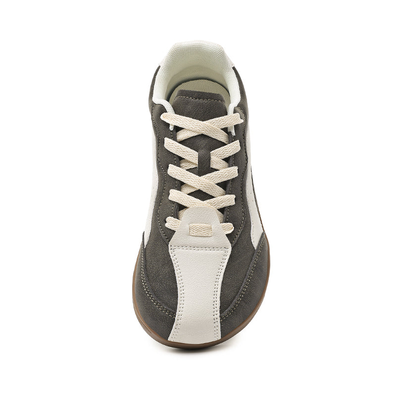 Men's Genuine Leather Walking Shoes - Lace-Up, Waterproof, Wide Toe Box with Arch Support