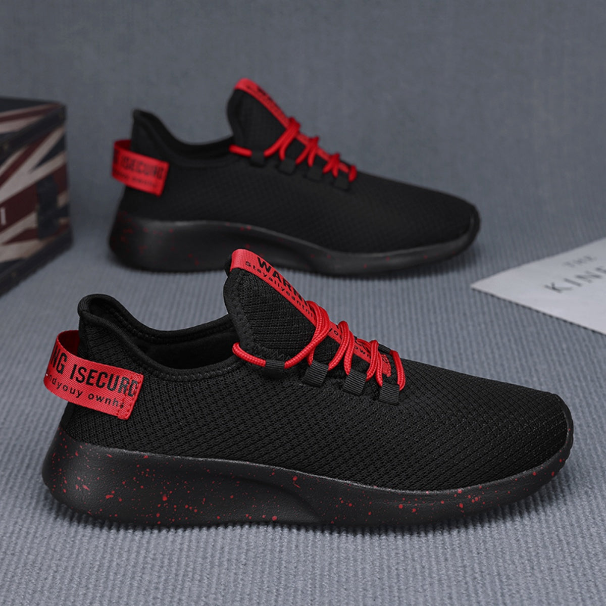 Men’s 4E Wide Mesh Walking Shoes for Tired Feet | Secure Lace-Up, Arch Support & Breathability for Long Walks