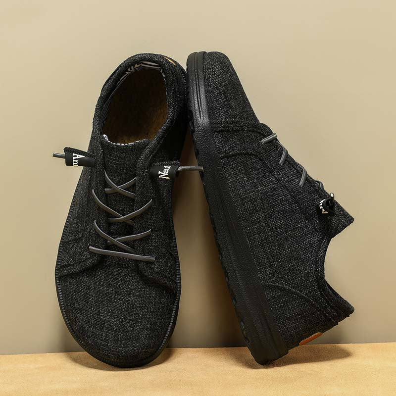 Men's Mesh Walking Shoes - Lace-Up, Breathable, Wide Toe Box with Arch Support（副本）