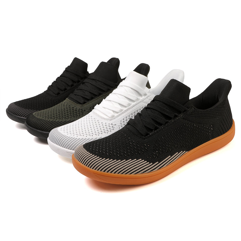 Men's Mesh Walking Shoes - Lace-Up, Breathable, Wide Toe Box with Arch Support