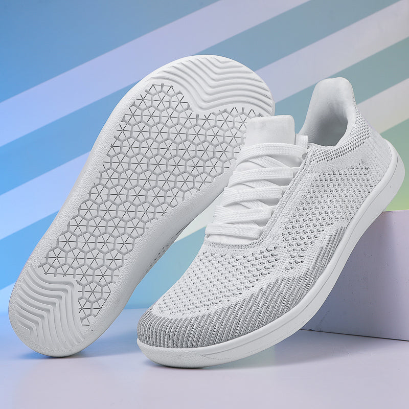 Men's Mesh Walking Shoes - Lace-Up, Breathable, Wide Toe Box with Arch Support