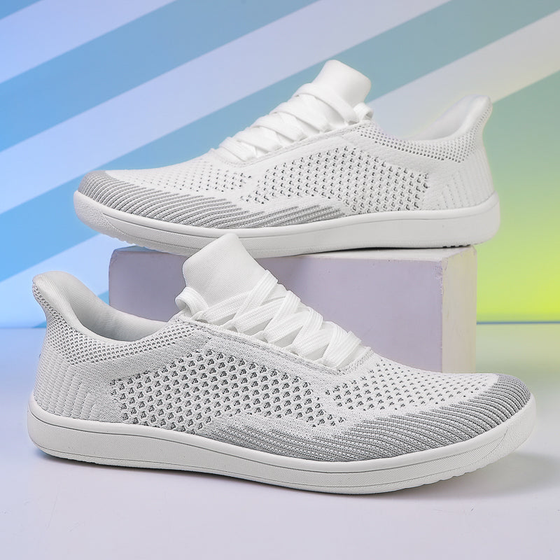 Men's Mesh Walking Shoes - Lace-Up, Breathable, Wide Toe Box with Arch Support