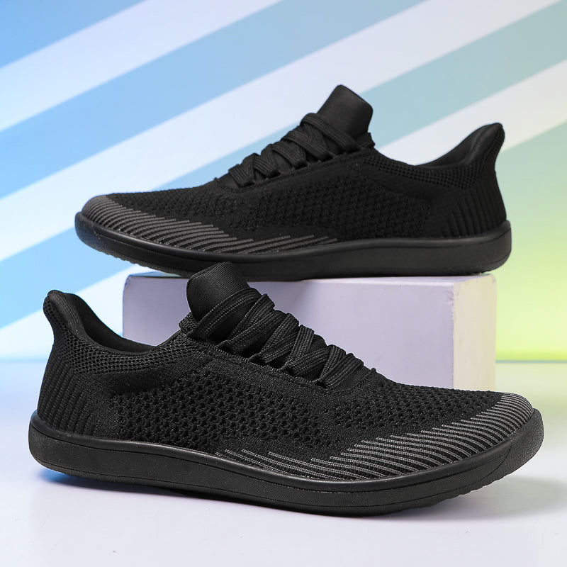 Men's Mesh Walking Shoes - Lace-Up, Breathable, Wide Toe Box with Arch Support