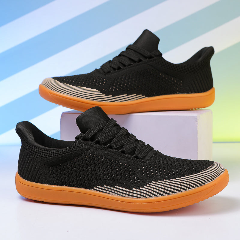 Men's Mesh Walking Shoes - Lace-Up, Breathable, Wide Toe Box with Arch Support