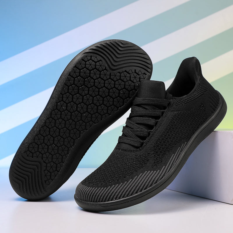 Men's Mesh Walking Shoes - Lace-Up, Breathable, Wide Toe Box with Arch Support