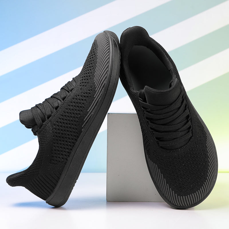Men's Mesh Walking Shoes - Lace-Up, Breathable, Wide Toe Box with Arch Support