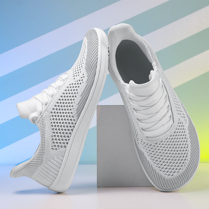 Men's Mesh Walking Shoes - Lace-Up, Breathable, Wide Toe Box with Arch Support