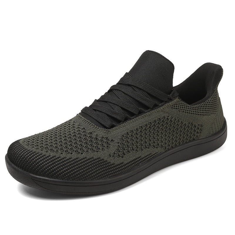 Men's Mesh Walking Shoes - Lace-Up, Breathable, Wide Toe Box with Arch Support