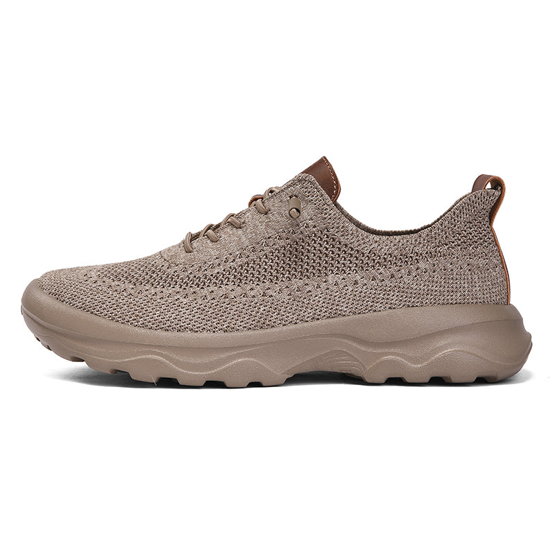 Men's Mesh Walking Shoes - Lace-Up, Cushioned, Wide Toe Box with Arch Support