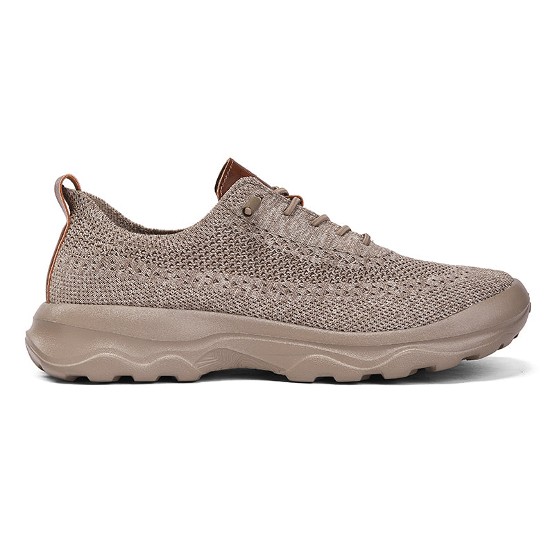 Men's Mesh Walking Shoes - Lace-Up, Cushioned, Wide Toe Box with Arch Support