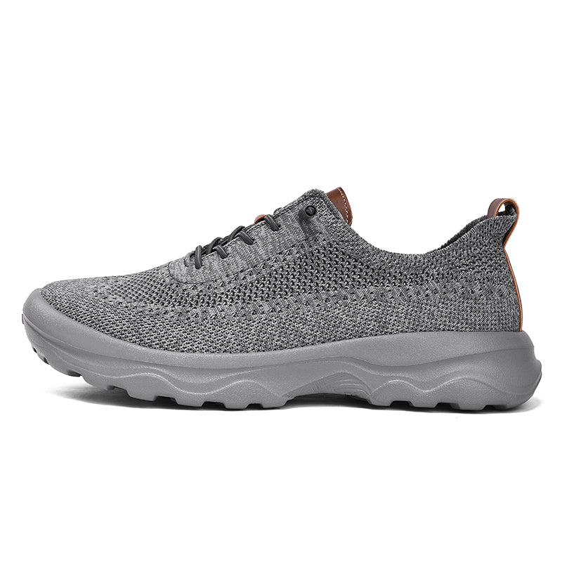 Men's Mesh Walking Shoes - Lace-Up, Cushioned, Wide Toe Box with Arch Support