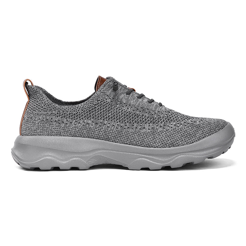 Men's Mesh Walking Shoes - Lace-Up, Cushioned, Wide Toe Box with Arch Support