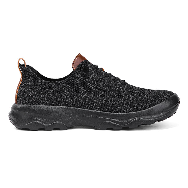 Men's Mesh Walking Shoes - Lace-Up, Cushioned, Wide Toe Box with Arch Support