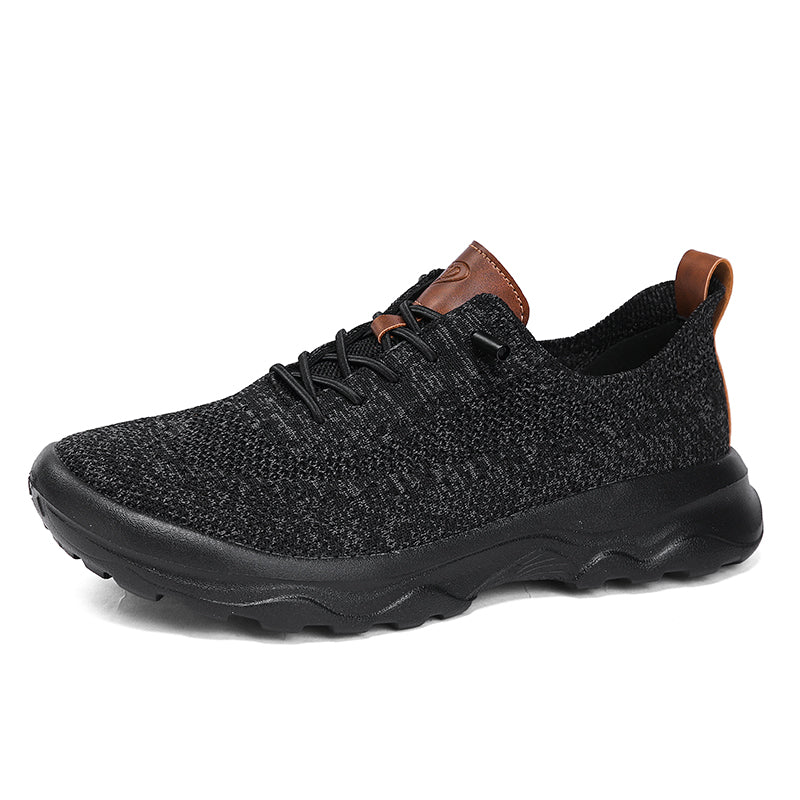 Men's Mesh Walking Shoes - Lace-Up, Cushioned, Wide Toe Box with Arch Support