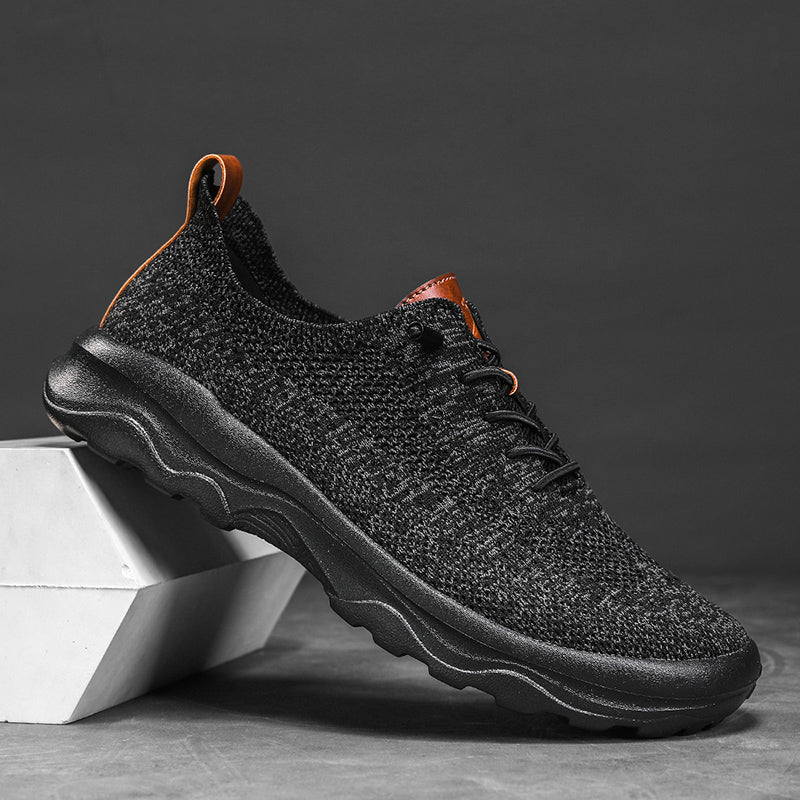 Men's Mesh Walking Shoes - Lace-Up, Cushioned, Wide Toe Box with Arch Support