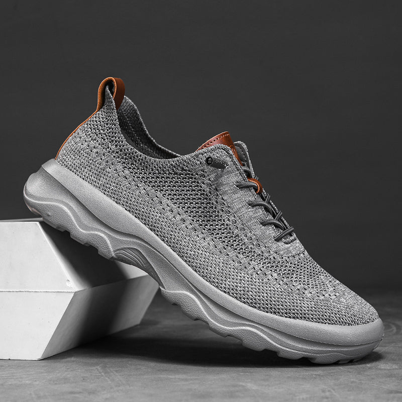 Men's Mesh Walking Shoes - Lace-Up, Cushioned, Wide Toe Box with Arch Support