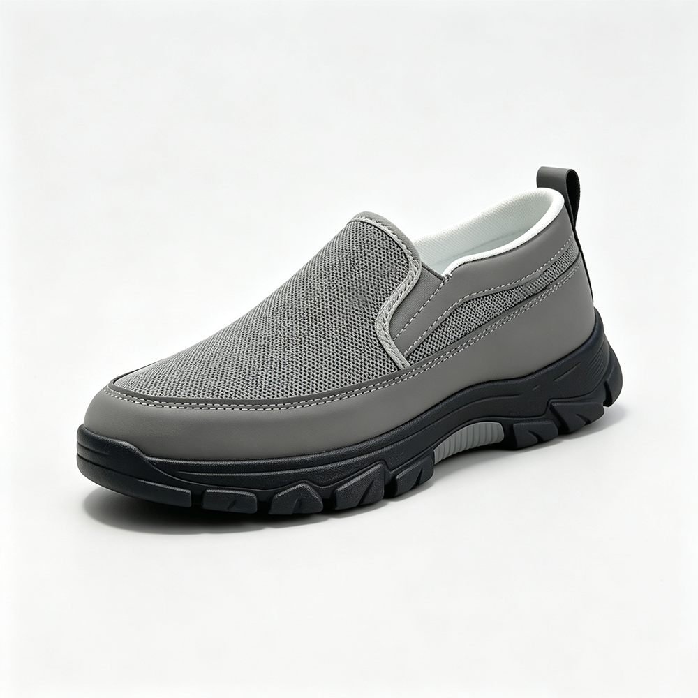 Men's Mesh Walking Shoes - Slip-On, Maximum Support, Wide Toe Box with Arch Support