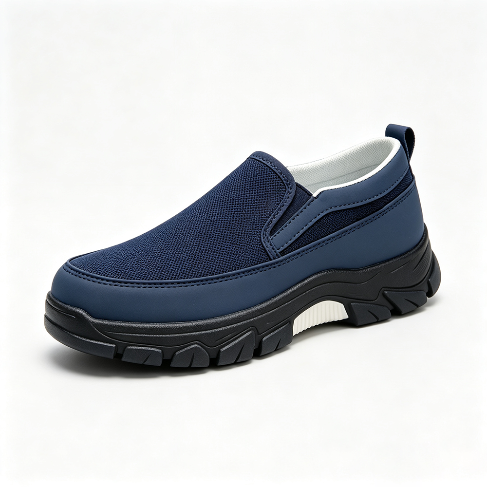 Men's Mesh Walking Shoes - Slip-On, Maximum Support, Wide Toe Box with Arch Support