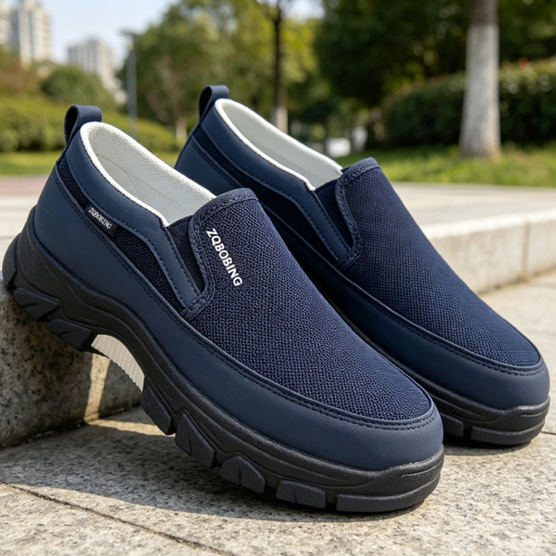 Men's Mesh Walking Shoes - Slip-On, Maximum Support, Wide Toe Box with Arch Support