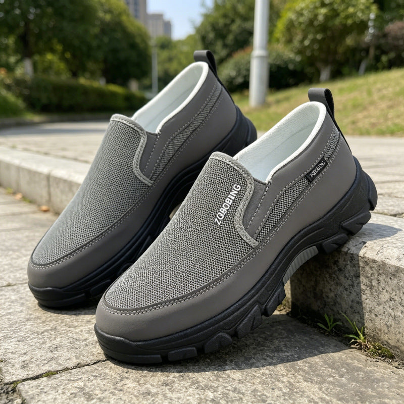 Men's Mesh Walking Shoes - Slip-On, Maximum Support, Wide Toe Box with Arch Support