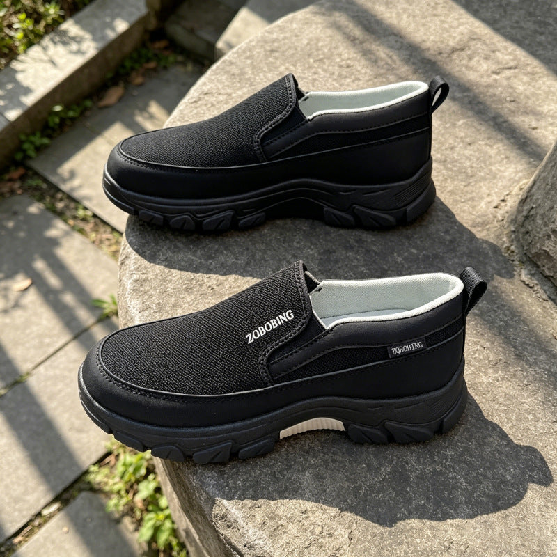 Men's Mesh Walking Shoes - Slip-On, Maximum Support, Wide Toe Box with Arch Support
