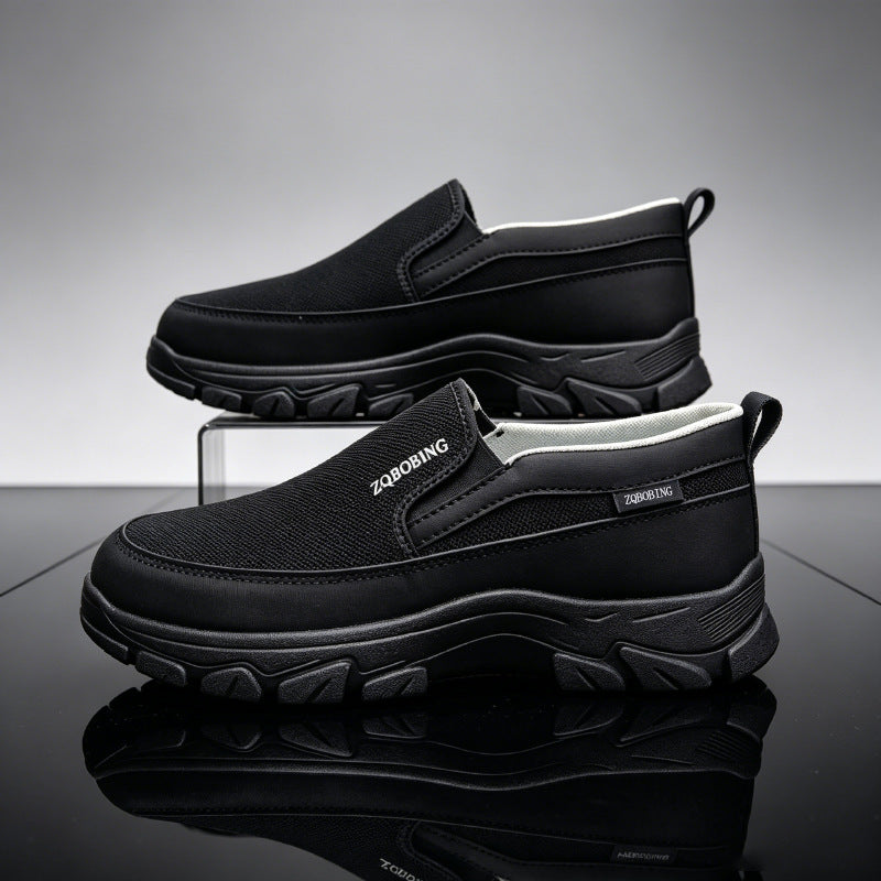 Men's Mesh Walking Shoes - Slip-On, Maximum Support, Wide Toe Box with Arch Support