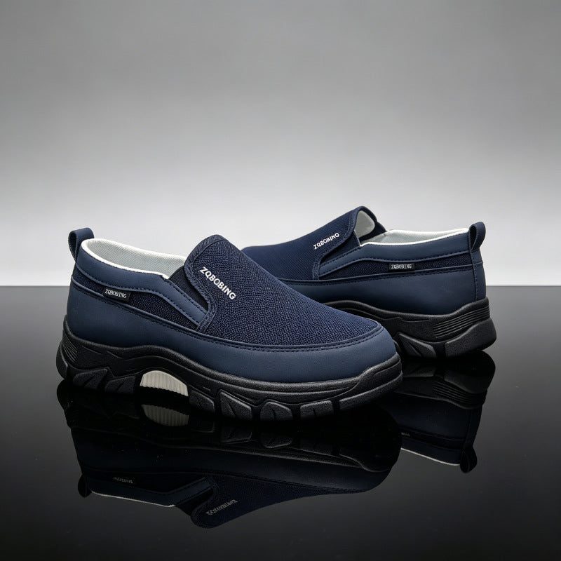 Men's Mesh Walking Shoes - Slip-On, Maximum Support, Wide Toe Box with Arch Support
