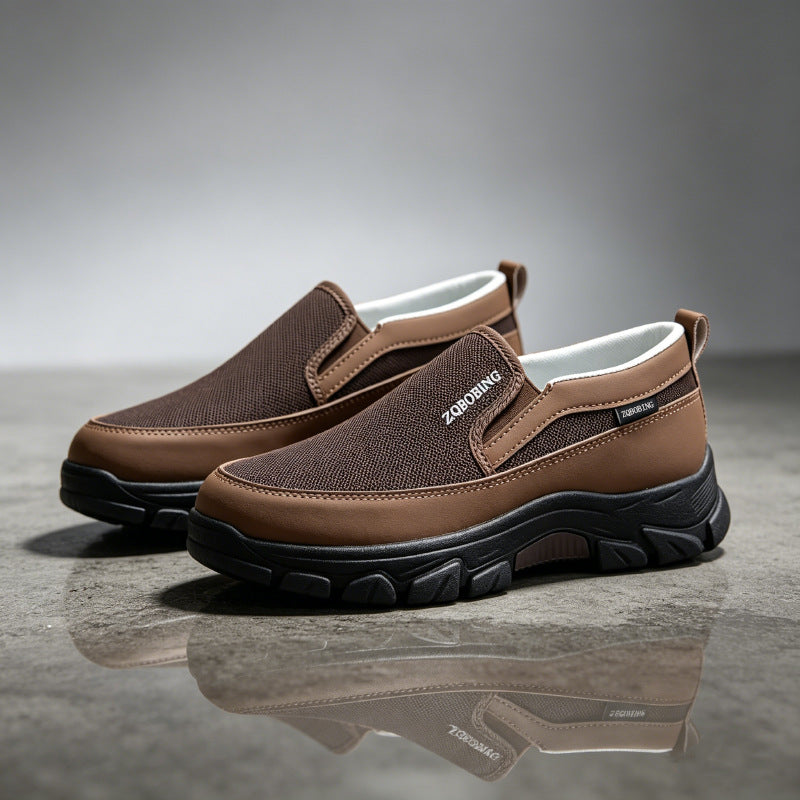 Men's Mesh Walking Shoes - Slip-On, Maximum Support, Wide Toe Box with Arch Support