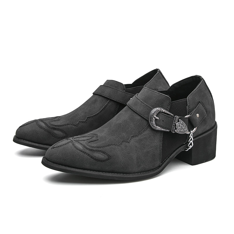 Men's Genuine Leather Casual Boots - Slip-On, Waterproof, Wide Toe Box with Arch Support