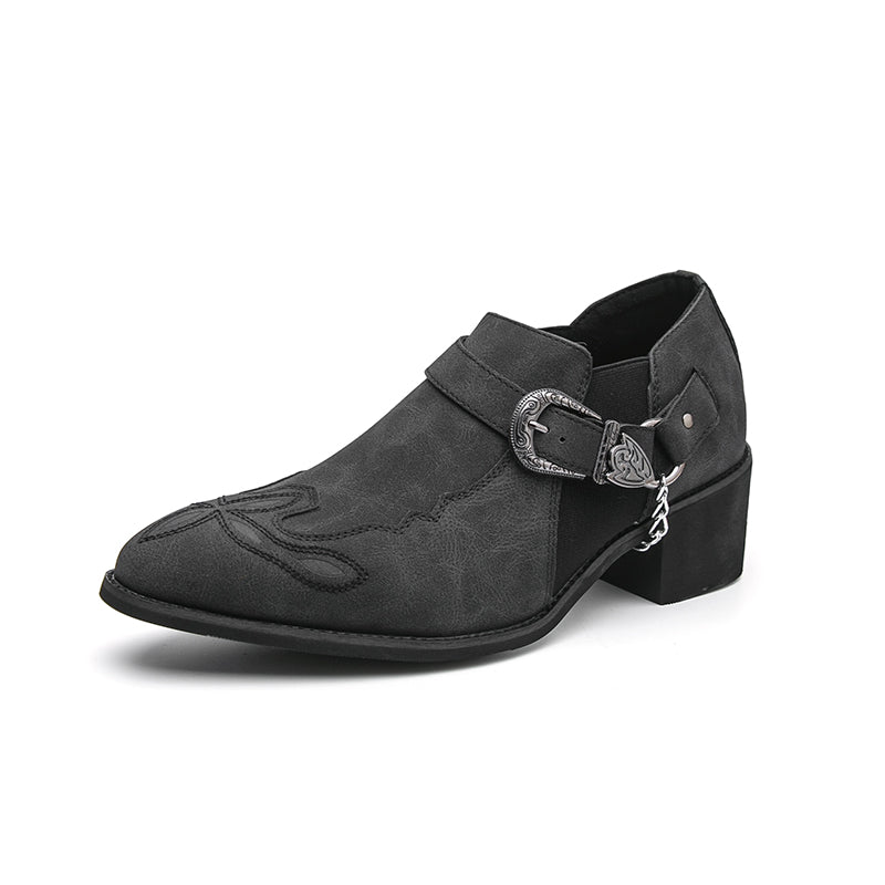 Men's Genuine Leather Casual Boots - Slip-On, Waterproof, Wide Toe Box with Arch Support