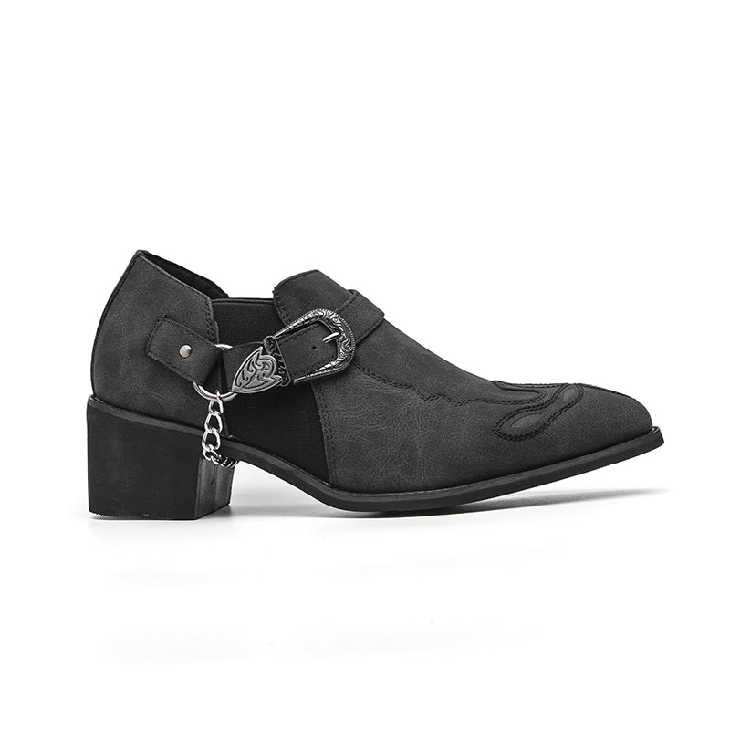 Men's Genuine Leather Casual Boots - Slip-On, Waterproof, Wide Toe Box with Arch Support
