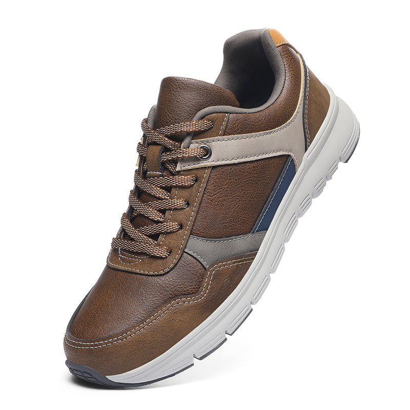 Men's Genuine Leather Hiking Boots | Wide Toe Box, Lightweight Flexible Upper, Cushioned, Slip‑Resistant Rubber, All‑Day Comfort For Wear, Work, Travel