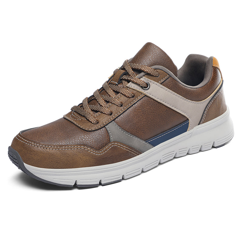 Men's Genuine Leather Hiking Boots | Wide Toe Box, Lightweight Flexible Upper, Cushioned, Slip‑Resistant Rubber, All‑Day Comfort For Wear, Work, Travel