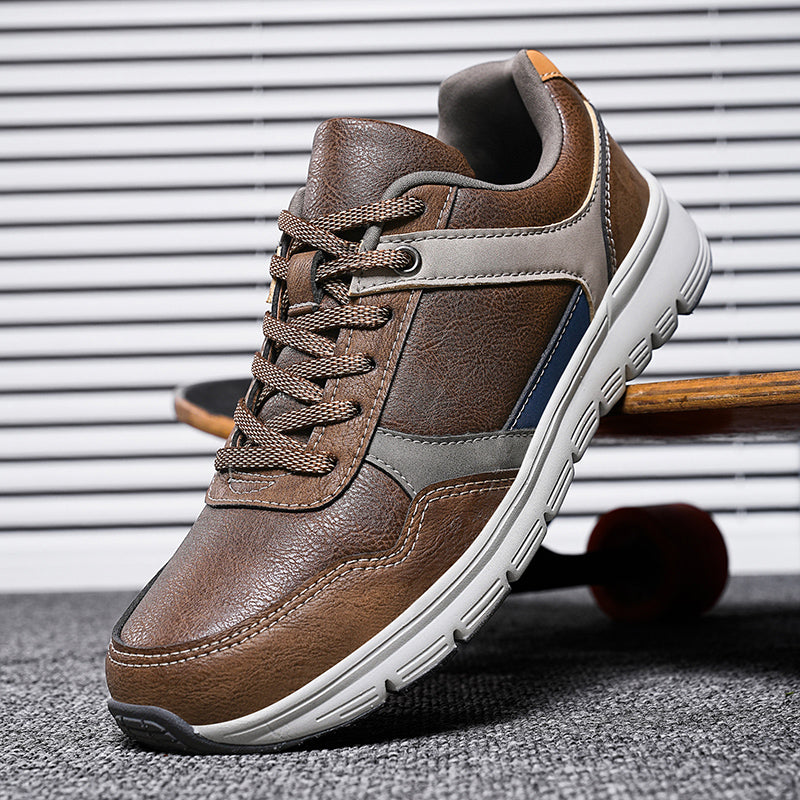 Men's Genuine Leather Hiking Boots | Wide Toe Box, Lightweight Flexible Upper, Cushioned, Slip‑Resistant Rubber, All‑Day Comfort For Wear, Work, Travel