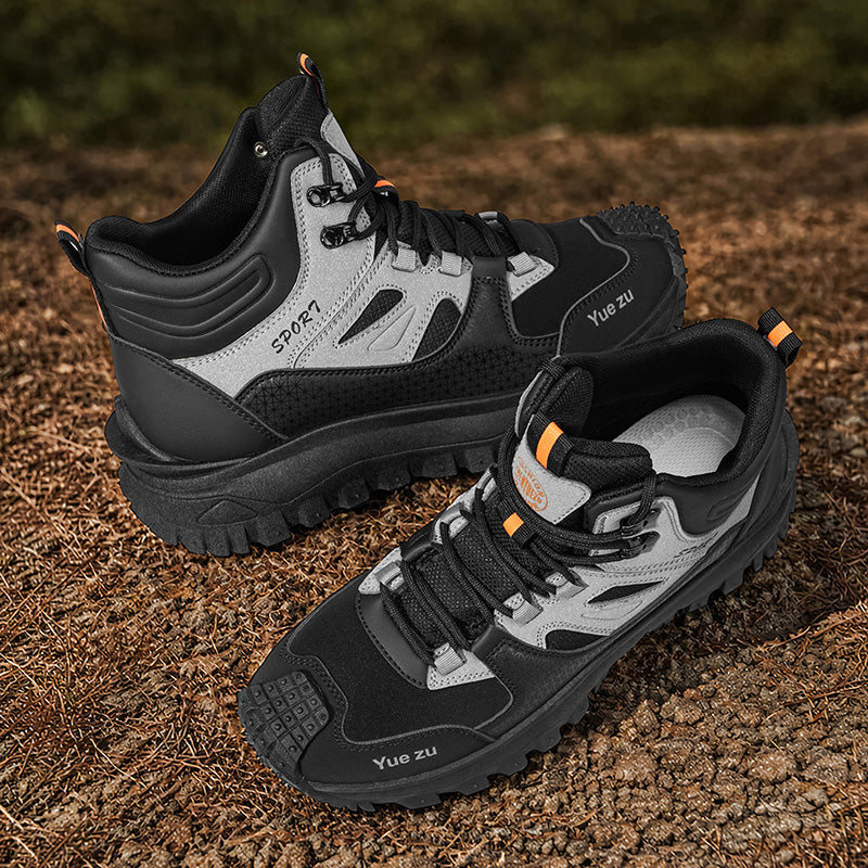 (🎁FREE SOCKS + INSOLES🧦)Men’s Protective Hiking & Work Shoes | Wide Toe Box, Arch Support & Puncture-Resistant Midsole